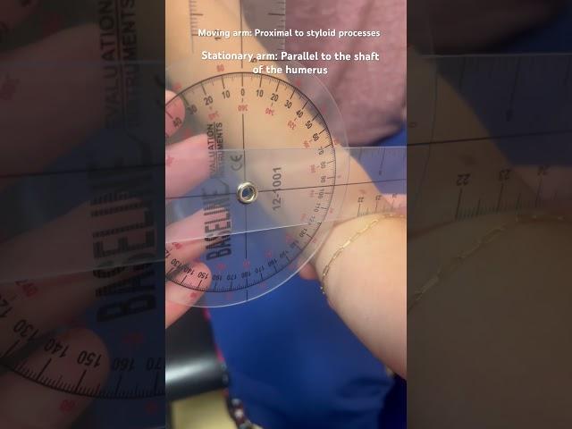 ROM measuring pronation of the forearm