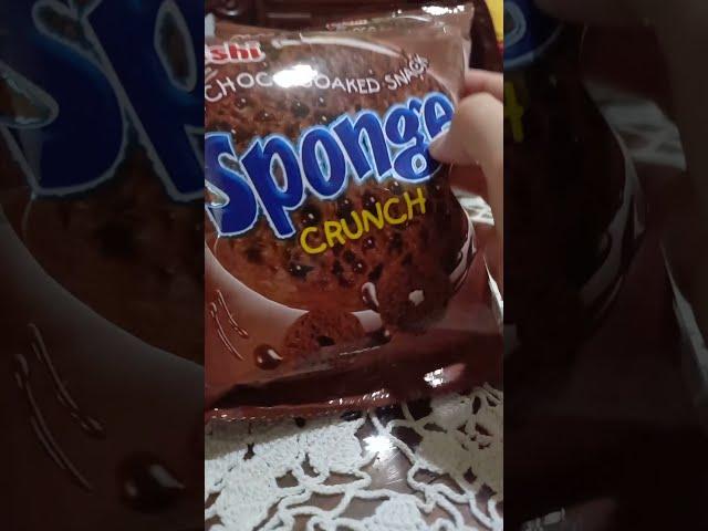 OISHI SPONGE CRUNCH Choco Soaked Snack #snacks | Leia & Leila Vlogs