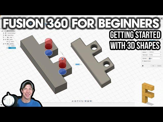 Getting Started with Fusion 360 Part 2 - How to Create 3D SHAPES!