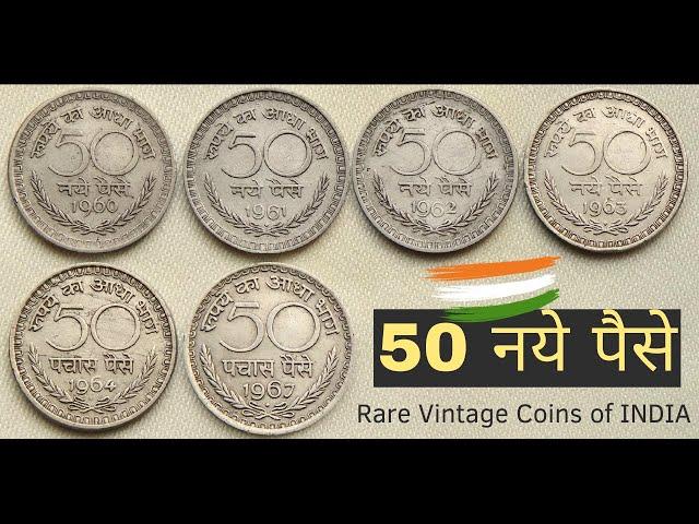 Exploring Rare 50 Naye Paise Vintage Coins from INDIA | Numismatic Treasures