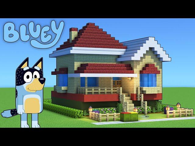 Minecraft Tutorial: How To Make Blueys House (The Heeler House) "Bluey"