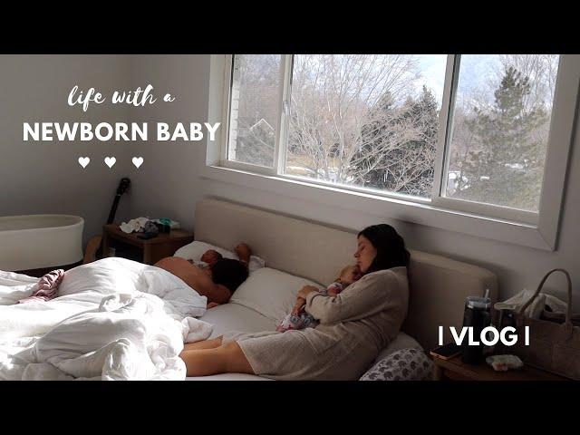 VLOG - our first 3 days at home with a newborn {adjusting, her first bath, new routines}