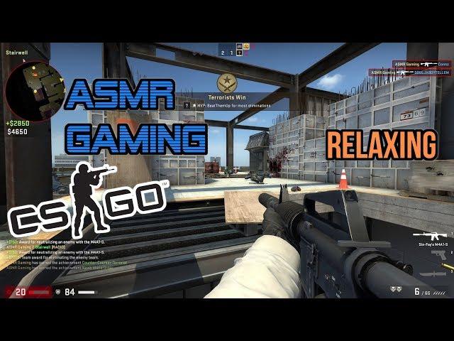 ASMR Gaming | Relaxing Counter Strike Noob CS:GO Keyboard Typing Sounds + Whispering