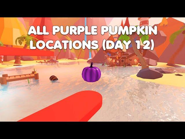 ALL PURPLE PUMPKIN LOCATIONS DAY 12 (30 PUMPKINS) in Adopt me!