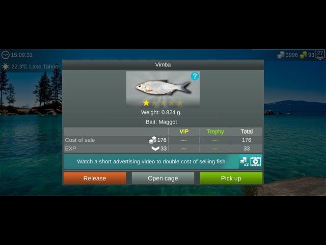 My Fishing World : Рыбец (Ежедневное Задание, Озеро Тахо) #myfishingworld