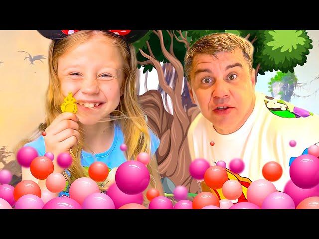 Nastya and a collection of fun challenges with dad