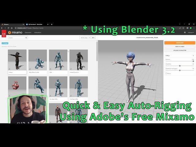 Super-Duper Easy Character Auto-Rig using Adobe's Mixamo & Blender