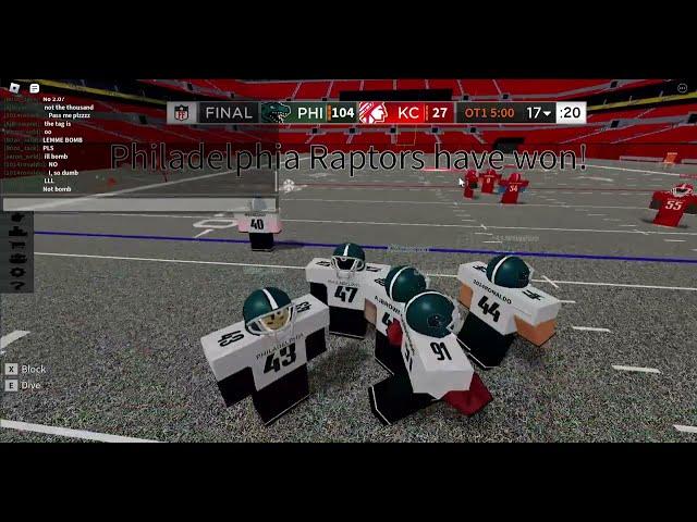 We scored 100+ points in NFL Super Bowl rematch in Football Fusion 2 (Roblox)