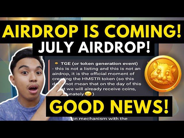 HAMSTER KOMBAT AIRDROP COMING SOON! TOKEN GENERATION EVENT l HAMSTER KOMBAT JULY AIRDROP!