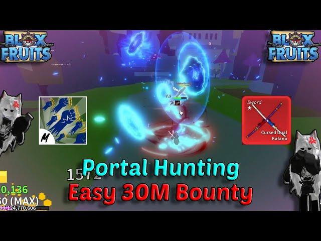 Combo Portal Fruit Easy 30M + God Human + CDK (Blox Fruits Bounty Hunting) Road to 30M Honor