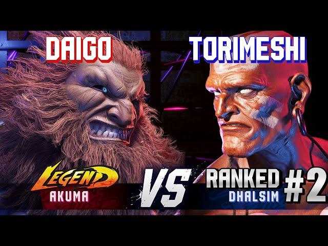 SF6 ▰ DAIGO (Akuma) vs TORIMESHI (#2 Ranked Dhalsim) ▰ High Level Gameplay