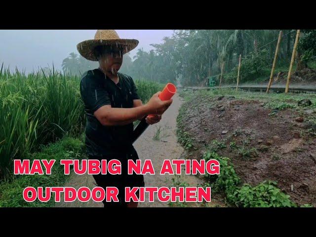 May tubig na tayo para sa OUTDOOR KITCHEN Pagbili ng lababo...