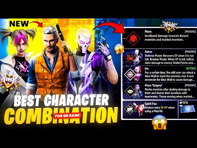 Top  3 Secret  ( BR-Rank) Character Skills Combination | Best Character Skills Combo 2025