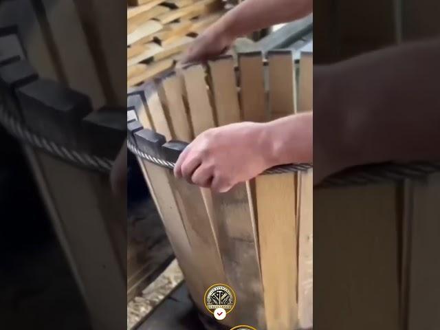 Handcrafted Wooden Barrel Making #Craftman Excellence