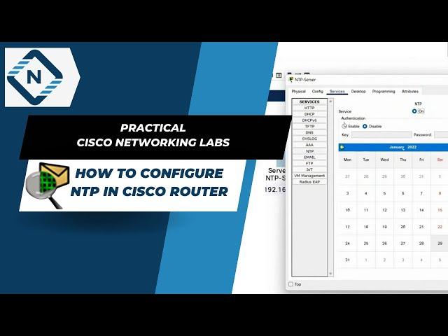 How to Configure NTP in CISCO Router & Switch   | CISCO Packet Tracer | Video # 39