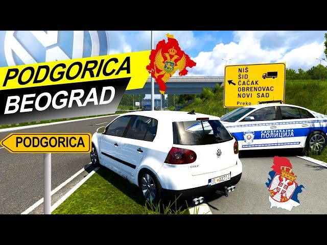 SA GOLFOM 5 OD CRNE GORE DO SRBIJE, UDARIO POLICIJU! *Podgorica - Beograd*