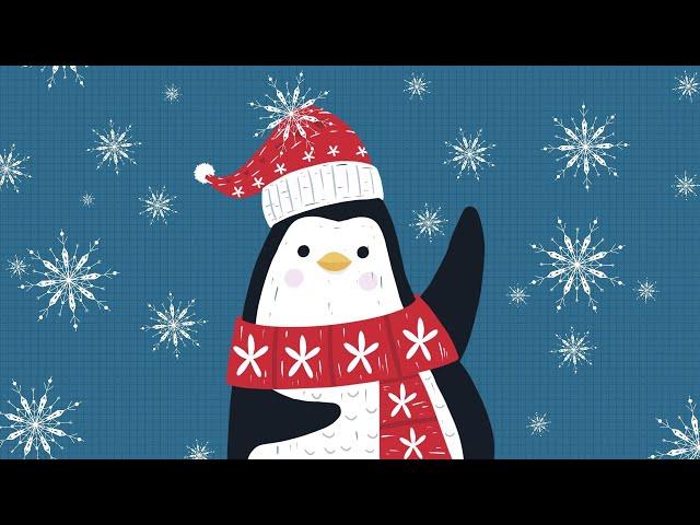 Christmas Penguin Digital Painting