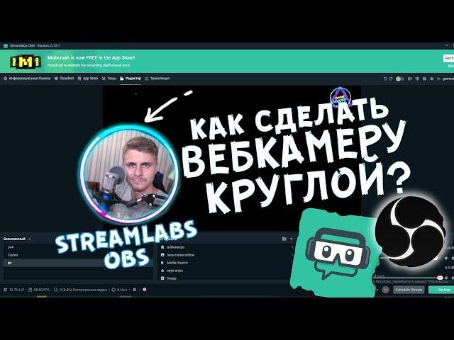 Круглая ВЕБКА для СТРИМА "STREAMLABS и OBS"