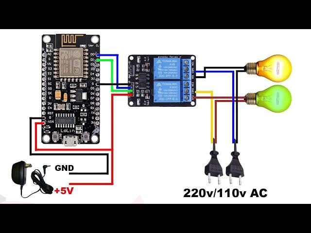 NodeMCU ESP8266 Relay Control | Blynk App | IOT Home Automation