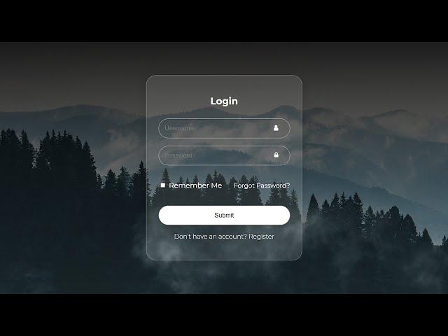 Login Form Design in HTML & CSS | How to Create a Login Form