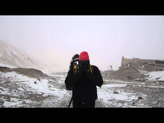 Mt. Sherman Colorado 14er with extreme winter weather conditions