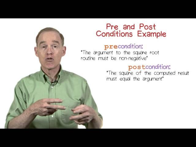 Pre and Post Conditions Example