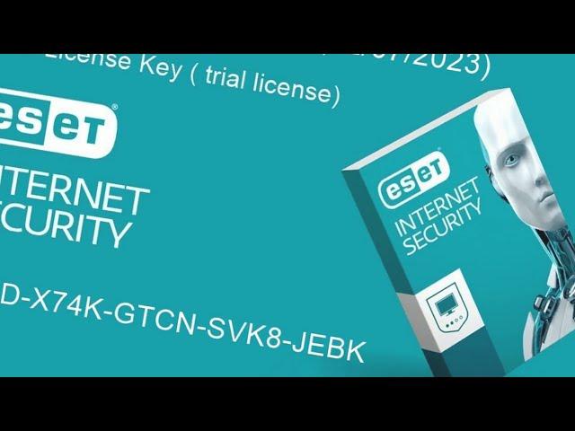 ESET NOD32 ANTIVIRUS Free Trial License activation key for 30 days | July 02, 2023