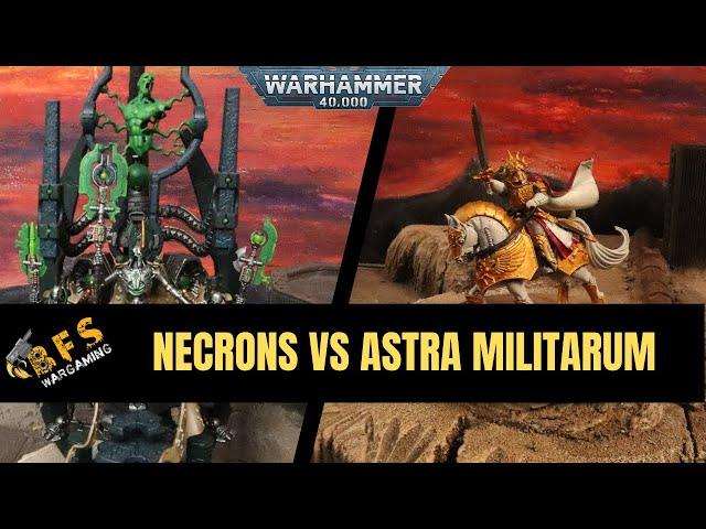 Necrons vs Astra Militarum Warhammer 40k Battle Report 10th Edition.