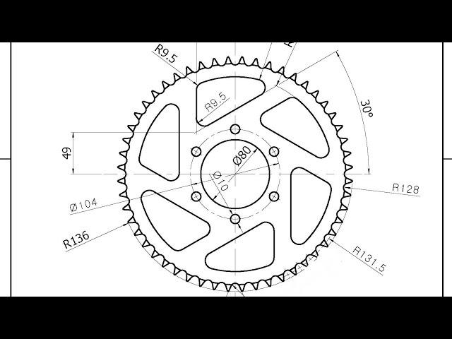 Autocad 2D Gear Practice