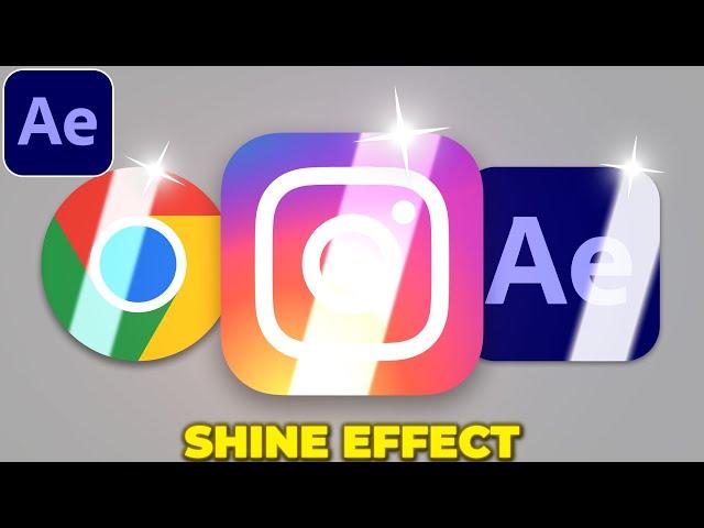 ICON SHINE Effect in After Effects | Light Sweep Effect