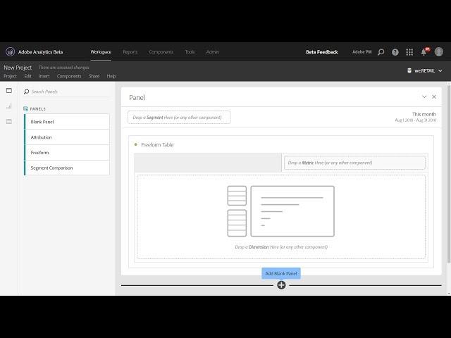 Using Panels to Organize Analysis Workspace Projects | Adobe Analytics