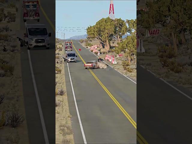 Realistic Highway Car Crashes #60