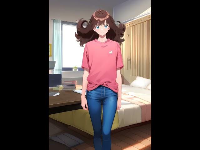 Pink Shirt  | #tg #tf transformation Gender Bender - AI Generated