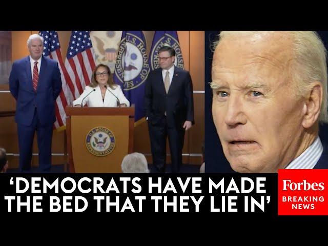 BREAKING NEWS: Speaker Johnson And GOP Leaders Hammer Dems For 'Insanity' As Biden Leaves Office