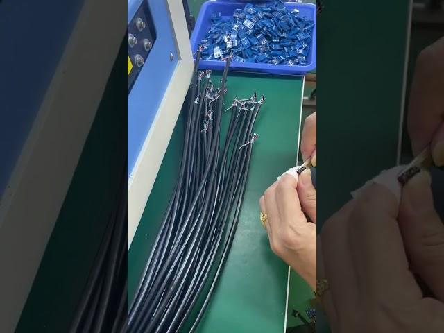 stripping core wire, tinning and soldering