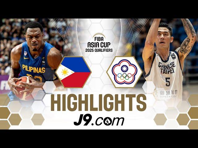 Gilas Pilipinas put on a show vs. Chinese Taipei | J9 Highlights | FIBA Asia Cup 2025 Qualifiers