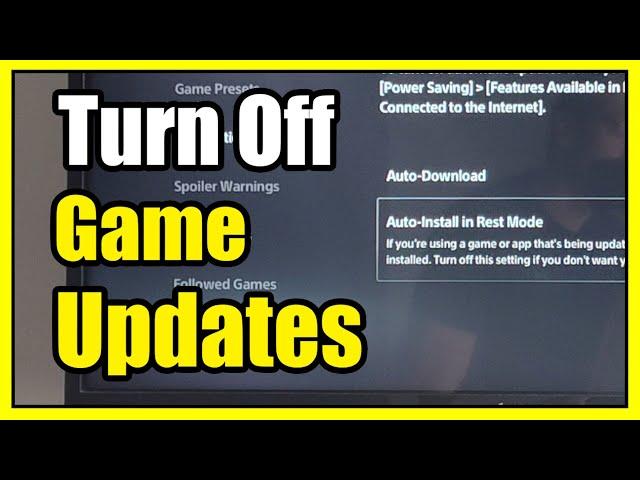 How to Turn OFF Game Updates & Auto Installs on PS5 Console (Fast Tutorial)