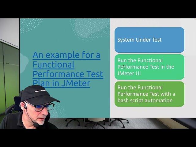 An example for a Functional Performance Test Plan in JMeter (live stream recoding)