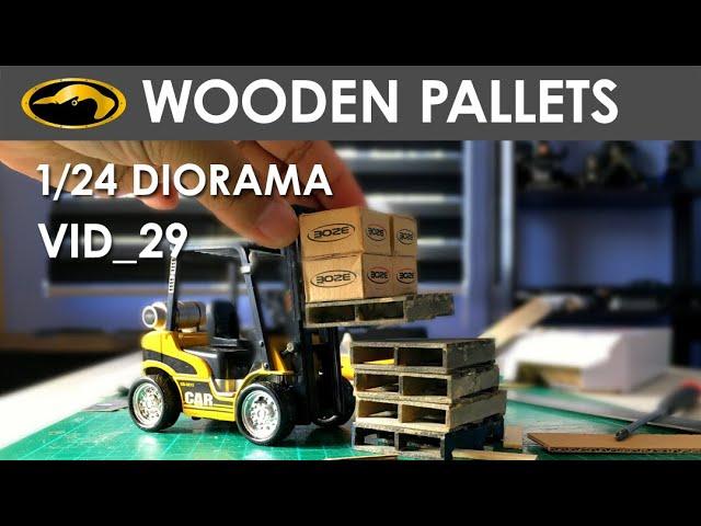 How to make miniature Wooden Pallet -  Diorama Tutorial