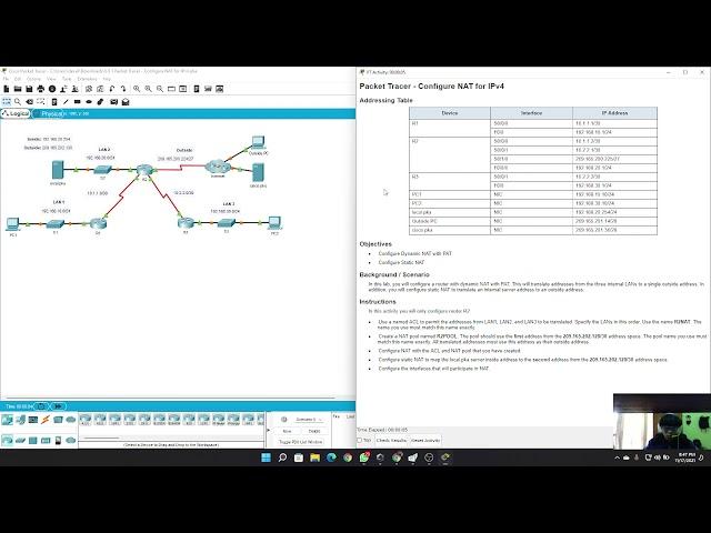 6.8.1 Packet Tracer - Configure NAT for IPv4