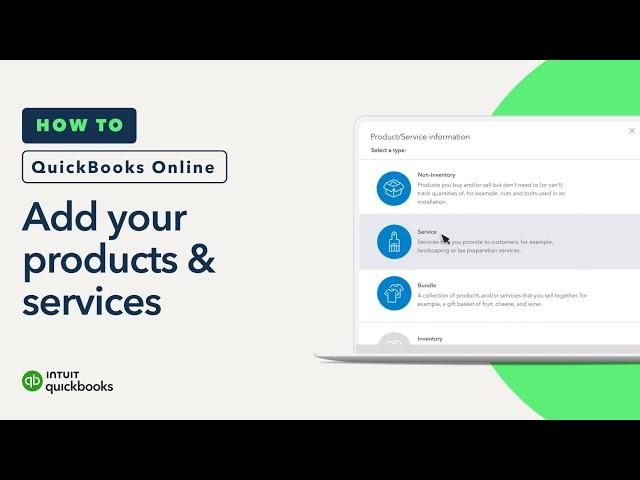 How to add your products & services to QuickBooks Online