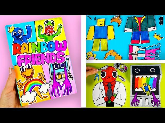 Игровая книга Роблокс РАДУЖНЫЕ ДРУЗЬЯ 7 настольных игр Roblox Rainbow Friends