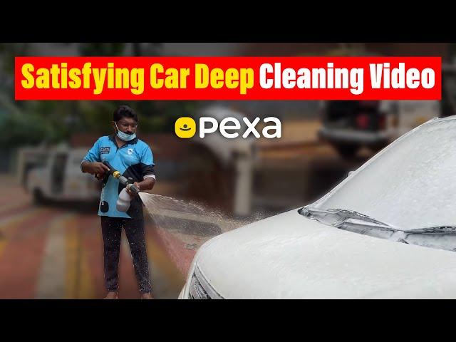 Satisfying Car Deep Cleaning at Doorstep with Pexa Mobile Car Wash Unit | Book Your Slots