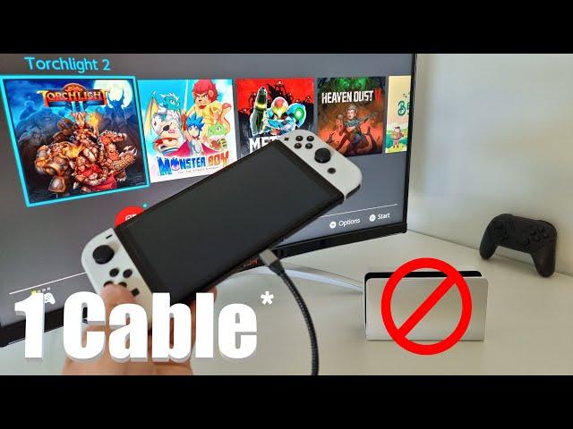 Just 1 Cable to Connect Your Switch to any Display - USB C to 4K60Hz HDMI Adapter Nintendo Switch