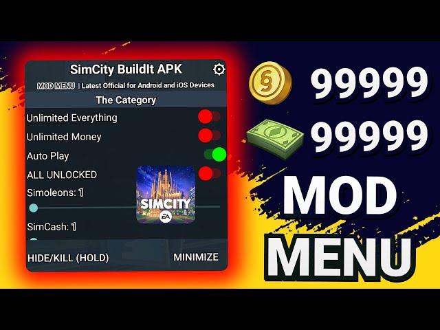 SimCity BuildIt Mod APK v9.2004 | Unlimited Money, SimCash & Free Shopping + Mod Menu