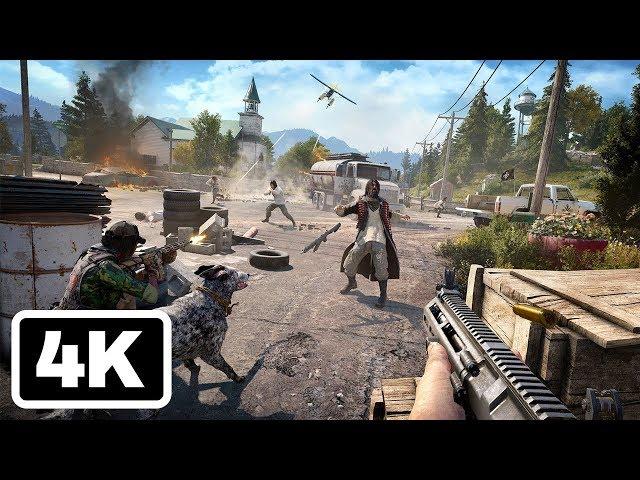 20 Minutes of Far Cry 5 Fly, Fishing, and Killing Gameplay in 4K - PSX 2017