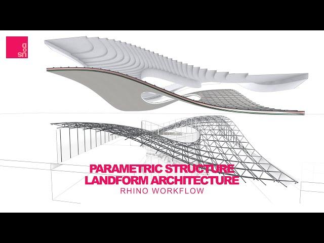 EASY Parametric Roof Structure FULL COURSE TUTORIAL | Landform Architecture | Rhino3d | Roof Details