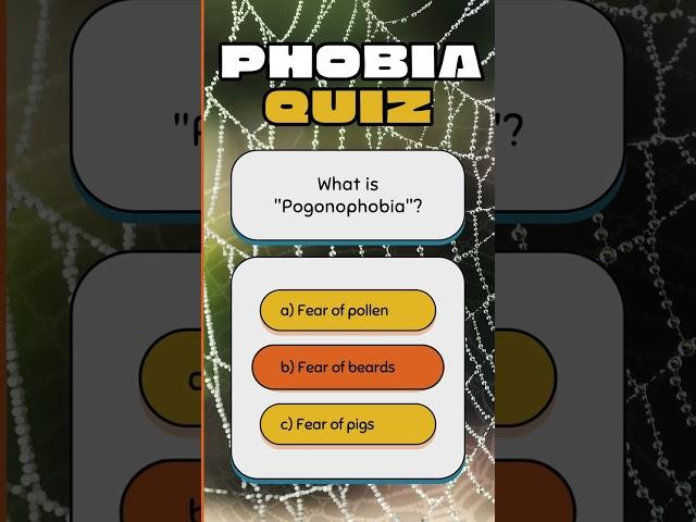 10 Question Next Level Phobia Quiz.