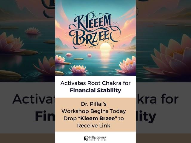 Dr. Pillai's Kleem Brzee Workshop Begins Today! #Mantra