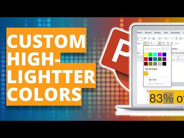 How to Add Custom Colors to PowerPoint Highlighter Tool! [PPT Tricks]